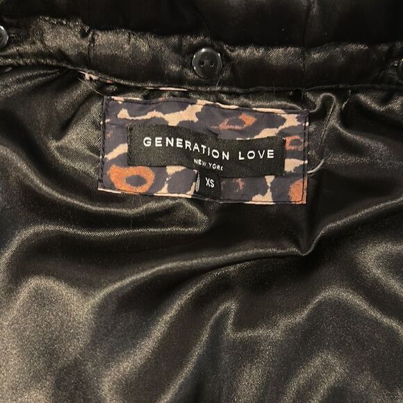 GENERATION LOVE WOMENS HOODED LEOPARD PRINT PUFFER LIGHT JACKET - Picture 6 of 9